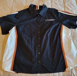 Harley-Davidson women's black short sleeve motorcycle shirt Size Medium